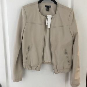 NWT Leather Bomber Jacket